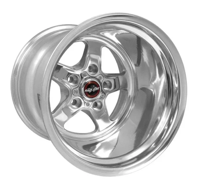 Race Star 92 Drag Star 15×14.00 5×4.75bc 4.00bs Direct Drill Polished Wheel24.7 lb