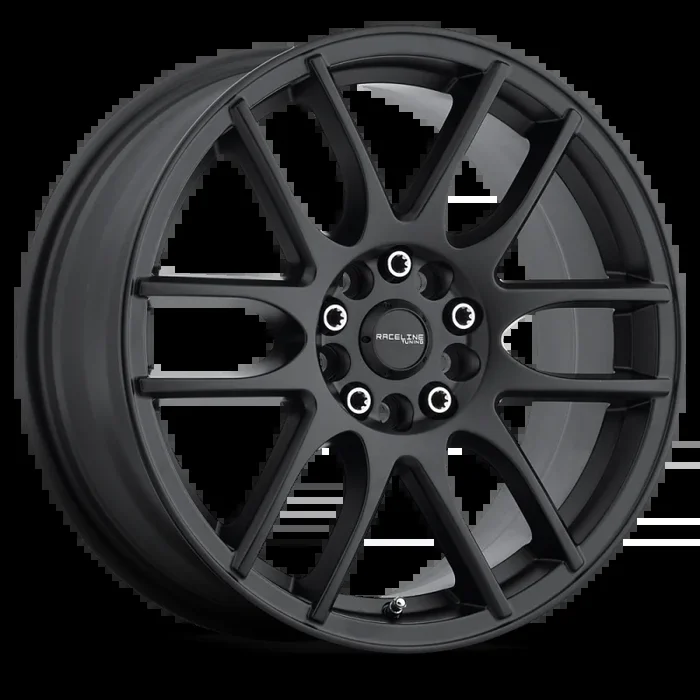 Raceline 141B Mystique 17×7.5in / 5×100/5×114.3 BP / 40mm Offset / 72.62mm Bore – Satin Black Wheel