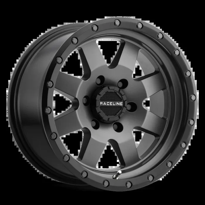 Raceline 935G Defender 17x9in / 8×170 BP / 0mm Offset / 130.81mm Bore – Gunmetal Wheel