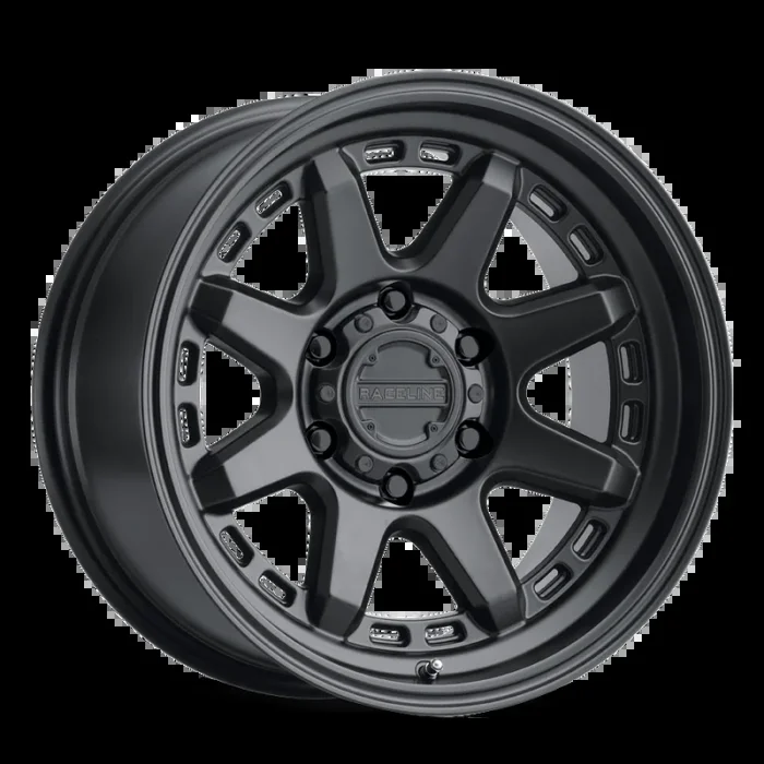 Raceline 947B Scout 18x9in / 6×139.7 BP / 0mm Offset / 106.1mm Bore – Satin Black Wheel