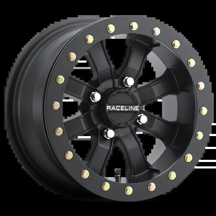 Raceline A71B Mamba 14x7in / 4×156 BP / 5mm Offset / 132.5mm Bore – Satin Black Beadlock Wheel