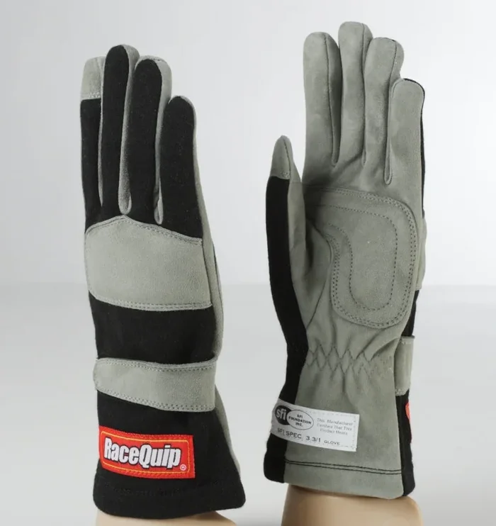 RaceQuip Black 1-Layer SFI-1 Glove – XL