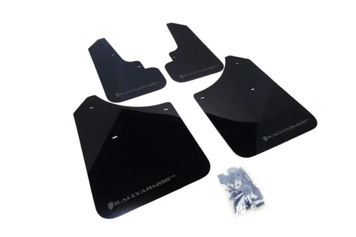 Rally Armor 03-08 Subaru Forester Black UR Mud Flap w/ Grey Logo3.1 lb
