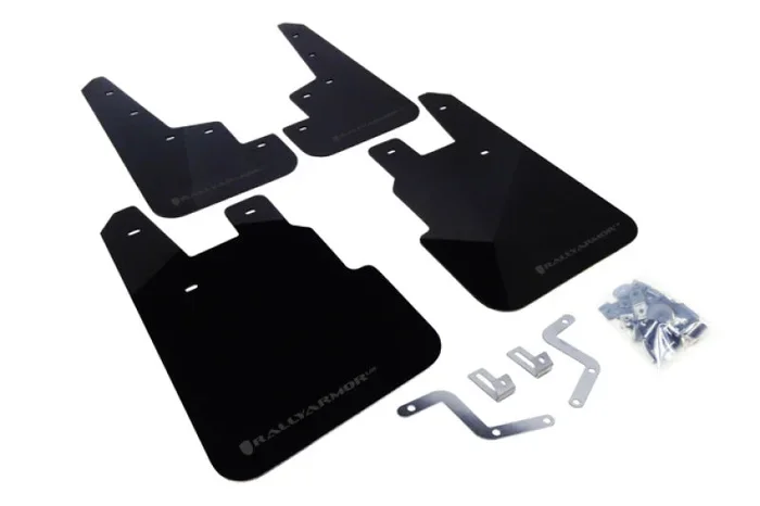 Rally Armor 14-18 Subaru Forester Black Mud Flap w/ Grey Logo3.4 lb