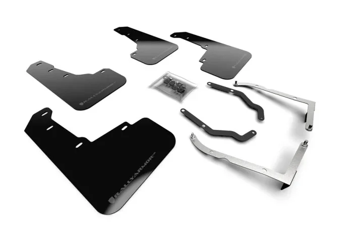 Rally Armor 18-23 Subaru Crosstrek Black UR Mud Flap w/Grey Logo3.8 lb