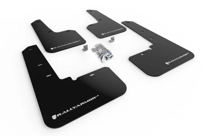 Rally Armor 20-25 Subaru Outback Black UR Mud Flap w/White Logo2.9 lb