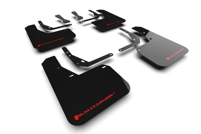 Rally Armor 2024 Hyundai Kona N Line Black UR Mud Flap – Red Logo