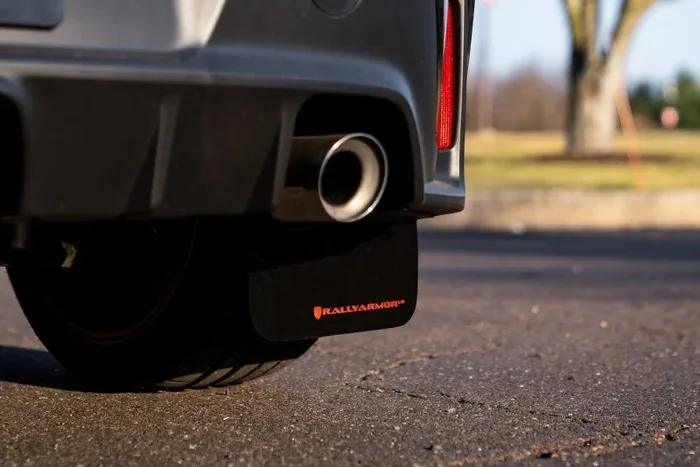 Rally Armor Black UR Mud Flap w/ White Logo for 23+ GR Corolla MF89-UR-BLK-WH
