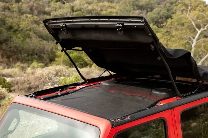 Rampage 2018-2019 Jeep Wrangler(JL) Unlimited Sport 4-Door Mesh Shade Top – Extended – Black2.7 lb