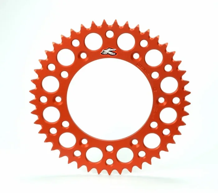 Renthal 23-24 KTM 350 EXC-F Rear Grooved Sprocket – Orange 520-47P Teeth