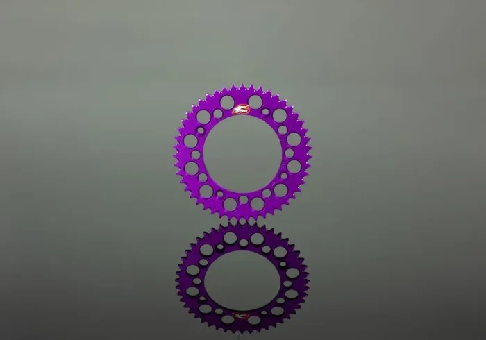 Renthal 92+ Honda CRF150-450R/X/XR 250R/650R Rear Grooved Sprocket – Purple 520-48P Teeth