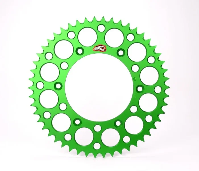 Renthal 98-24 Kawasaki KX 80/85L/85II/100/112 Rear Grooved Sprocket – Green 420-51P Teeth