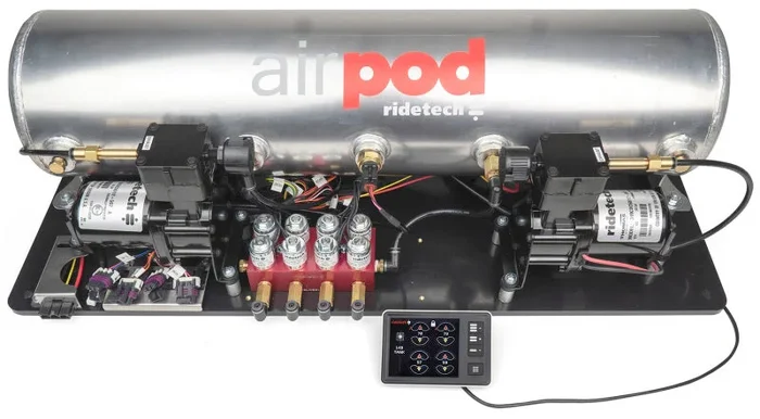 Ridetech RidePro E5 Air Ride Suspension Control System 5 Gallon Dual Compressor AirPod 1/4in Valves42.8 lb