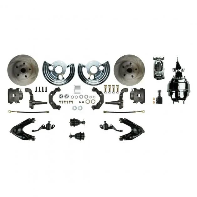 Right Stuff 1960-76 Mopar B/E-Body, 8″ Dual Booster, Front Power Disc Brake Conversion Kit MDC66DCX