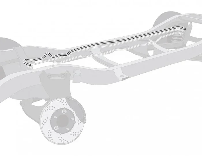 Right Stuff 1964 Plymouth Fury, Pre-Bent OE Steel Front To Rear Fuel Line HGL6401