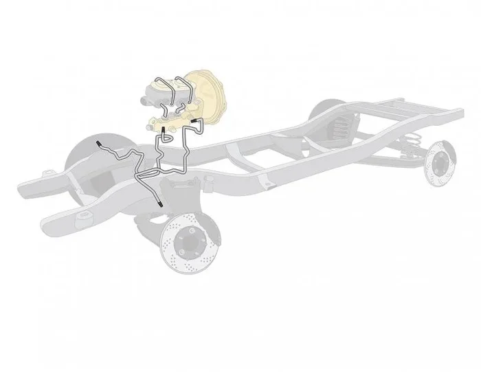 Right Stuff 1995 Dodge Ram Truck, Pre-Bent OE Steel Front Brake Line Kit TKT9501