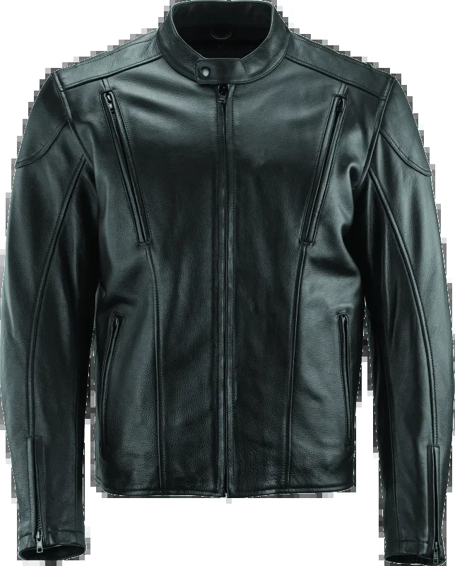 River Road Race Leather Jacket Black – Medium