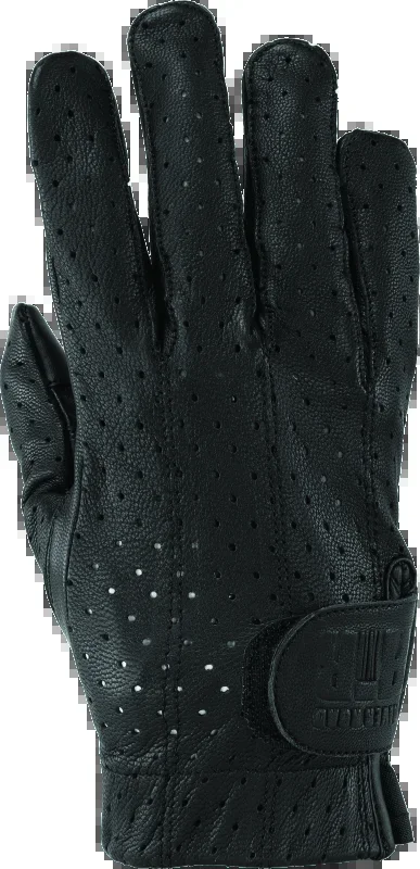 River Road Tucson Leather Perforated Gloves Black – 2XL
