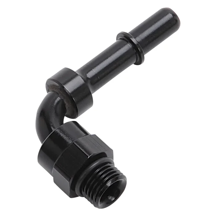 Russell Performance Adapter Fitting 3/8in SAE Quick Disconnect 90 DEG – Blk
