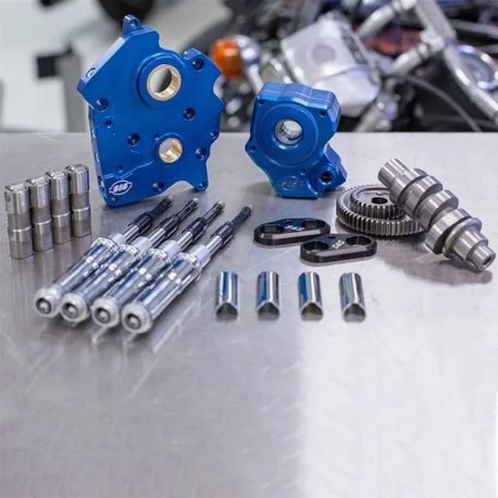 S&S Cycle 2017+ M8 Models Gear Drive 465G Cam Chest Kit w/ Chrome Pushrod Tubes – Oil Cooled