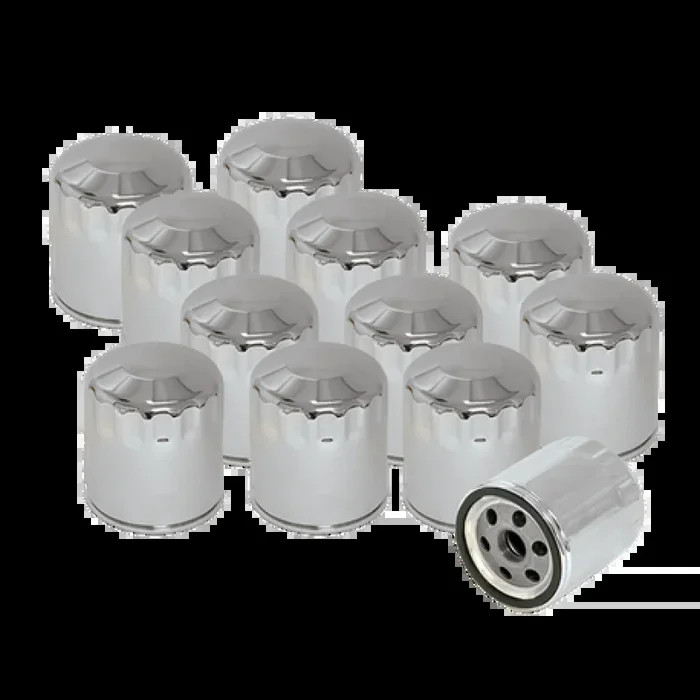 S&S Cycle Shovelhead Models Oil Filters – Chrome – 12 Pack