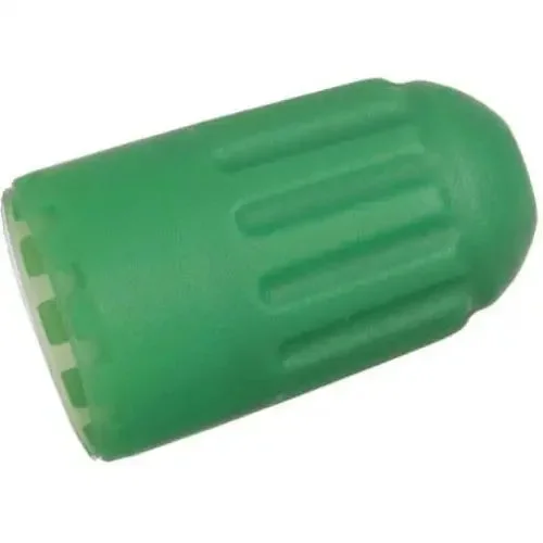 SCHRADER LONG GREEN SEALING VALVE CAPS FOR SNAP-IN SENSORS, 100/BOX