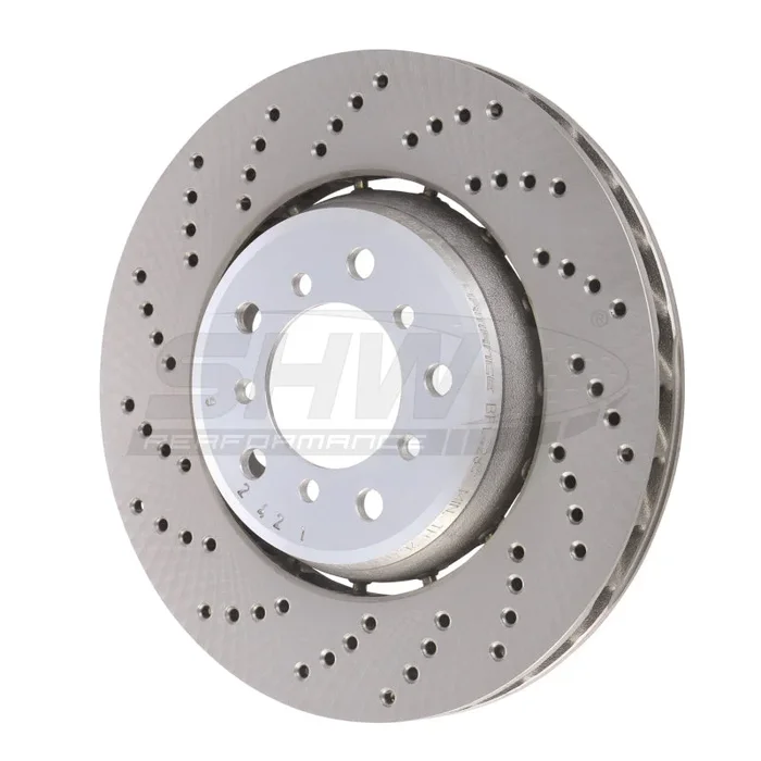 SHW 01-06 BMW M3 3.2L Left Front Drilled Lightweight Brake Rotor (European Model) (34112282801)17.8 lb