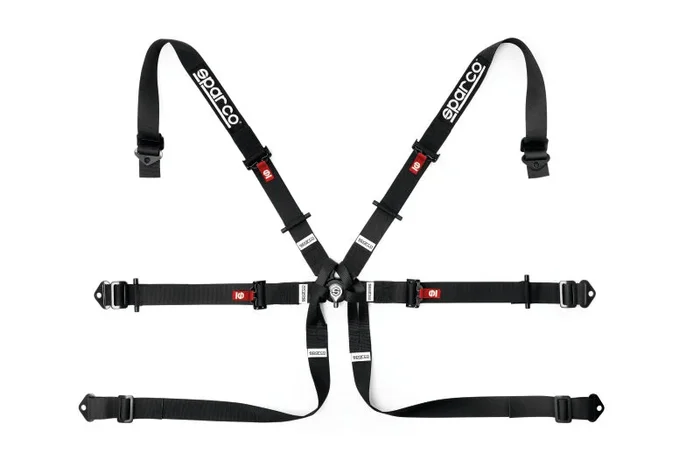 Sparco BELT 6 PNT 2in FORMULA BLK5.5 lb