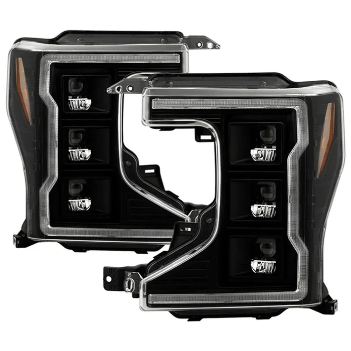 Spyder Apex 20-22 Ford F250/F350 (Halogen) High-Power LED Headlights – Black PRO-YD-FS20HALAP-SEQ-BK