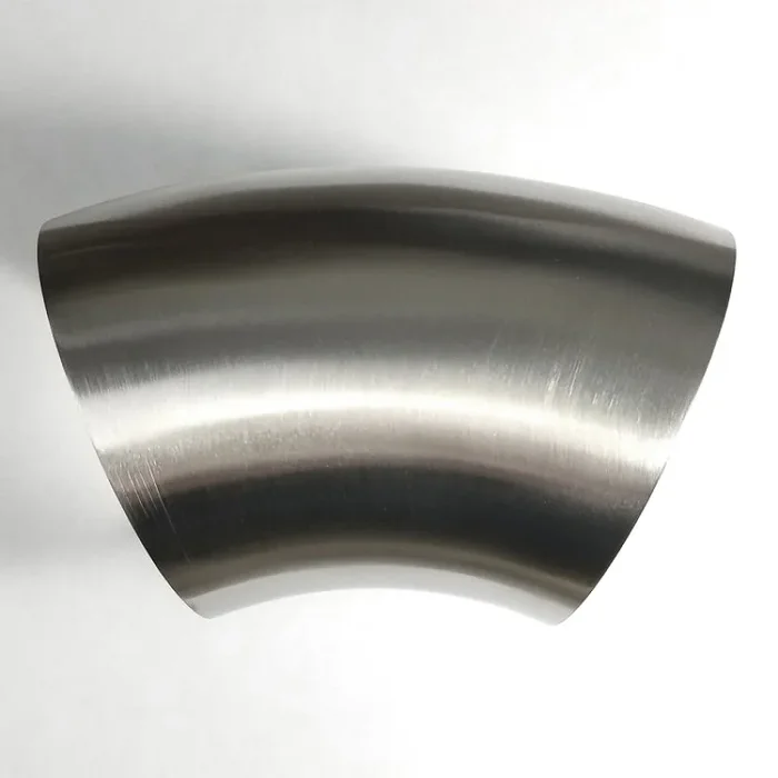Stainless Bros 2.13in SS304 45 Deg Mandrel Bend Elbow – 1D Radius 16GA/.065in Wall (No Leg)