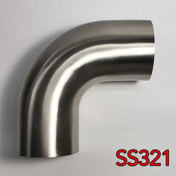 Stainless Bros 2.5in SS321 90 Deg Mandrel Bend Elbow – 1D Radius 16GA/.065in Wall (Leg)