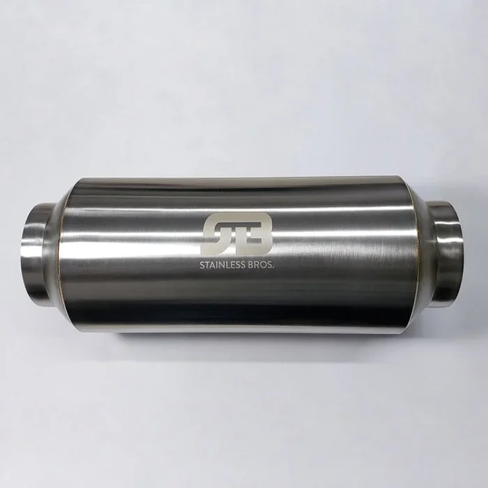 Stainless Bros 3.0in x 12.0in OAL Lightweight Muffler – Polished