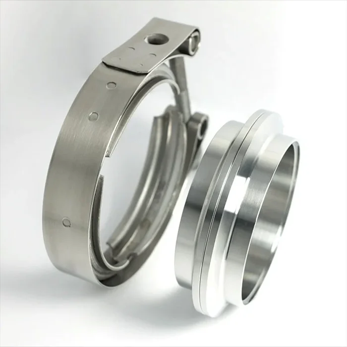 Stainless Bros 3.5in 304SS V-Band Assembly – 2 Flanges/1 Clamp1.8 lb