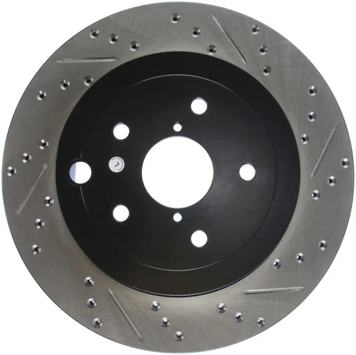 StopTech 08+ Subaru STI (Will Not Fit 05-07) Slotted & Drilled Sport Brake Rotor17.5 lb