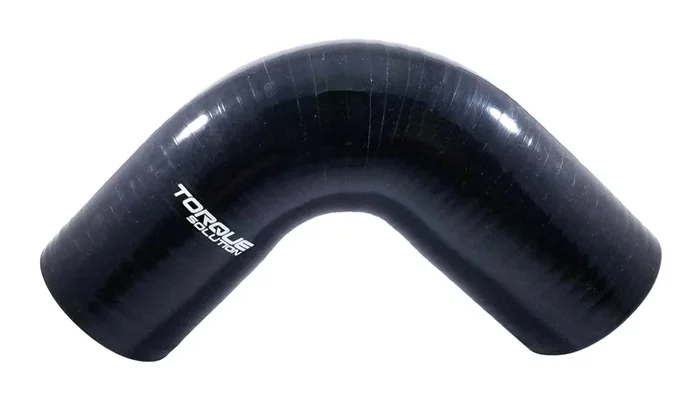 Torque Solution 90 Degree Silicone Elbow: 2.5 inch Black Universal0.9 lb