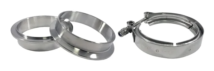 Torque Solution Stainless Steel V-Band Clamp & Flange Kit – 5in (127mm)
