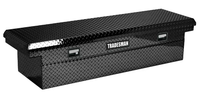 Tradesman Aluminum Economy Cross Bed Low-Profile Truck Tool Box (70in.) – Black