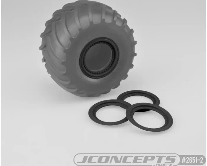 Tribute Wheel Mock Beadlock Rings-glue-on 4pc Blck