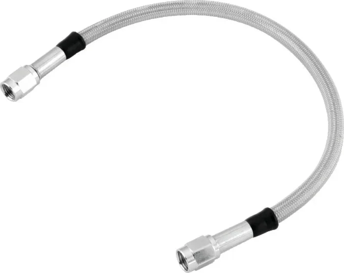 Twin Power 18 Inch Clear Coated Dot Stainless Steel Brake Hose AN-3