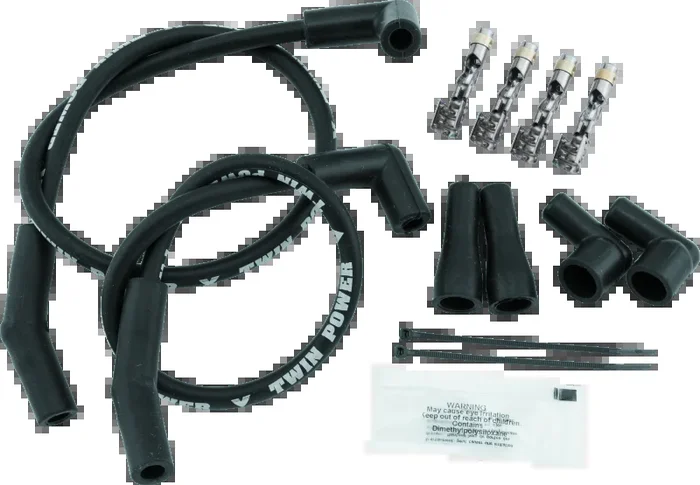 Twin Power Universal Custom Fit Black Ignition Wire Set