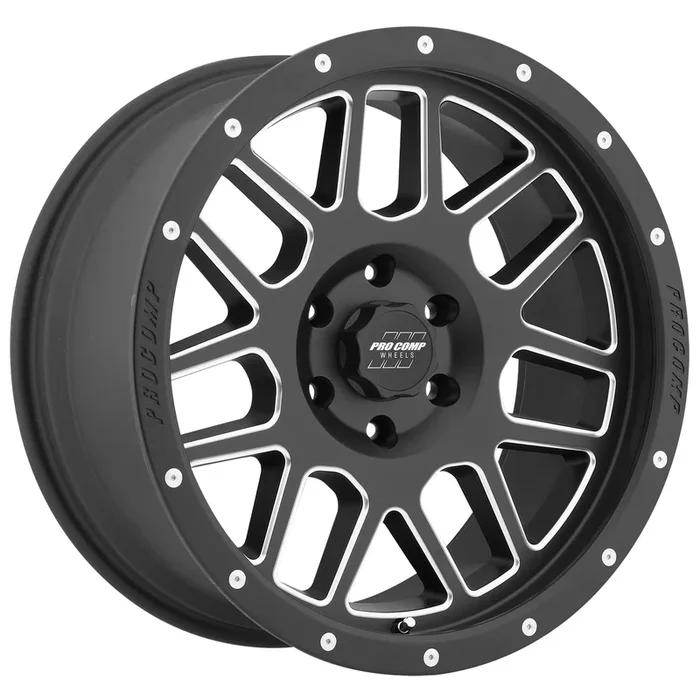 Vertigo Satin Black Milled 17×9 6×5.5 4.75BS Offset -6mm Cap P/N 504055600040.0 lb