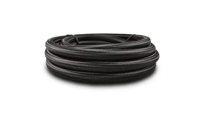Vibrant -12 AN Black Nylon Braided Flex Hose (5 foot roll)1.3 lb