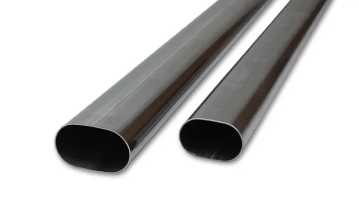 Vibrant 3.5in Oval (Nominal Size) T304 SS Straight Tubing (16 ga) – 5 foot length