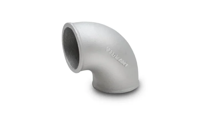 Vibrant 3in O.D. Cast Aluminum Elbow (90 degree Tight Radius)0.7 lb