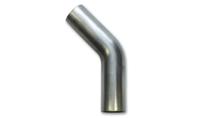Vibrant 3in O.D. T304 SS 45 deg Mandrel Bend 6in x 6in leg lengths (5in Centerline Radius)2.7 lb