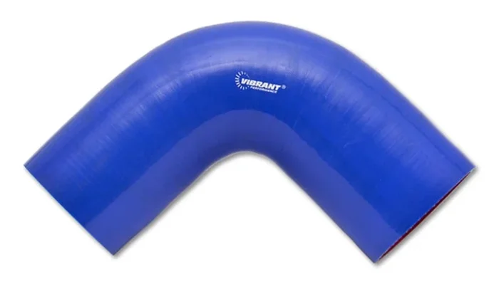 Vibrant 4 Ply Reinforced Silicone Elbow Connector – 2.5in I.D. – 90 deg. Elbow (BLUE)