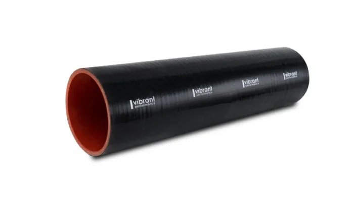 Vibrant 4 Ply Reinforced Silicone Straight Hose Coupling – 1.75in I.D. x 12in long (BLACK)