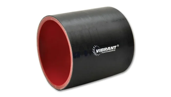 Vibrant 4 Ply Reinforced Silicone Straight Hose Coupling – 2.25in I.D. x 3in long (BLACK)0.2 lb