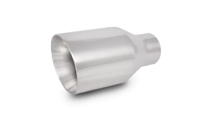 Vibrant 4in Round SS Exhaust Tip (Double Wall Angle Cut Beveled Outlet)
