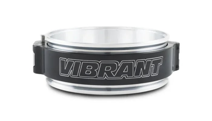 Vibrant 5in O.D. Aluminized HD 2.0 Clamp Assembly – Anodized Black1.1 lb